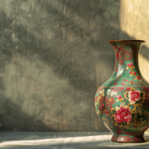 Vase en porcelaine de Canton du 19ème