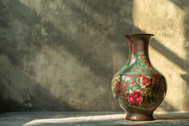 Vase en porcelaine de Canton du 19ème