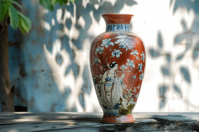 Porcelaine du 18ème siècle : vase chinois à décors de personnages