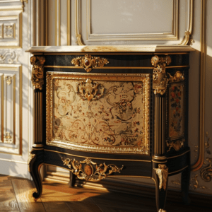 Meuble d'appui Napoléon III en marqueterie