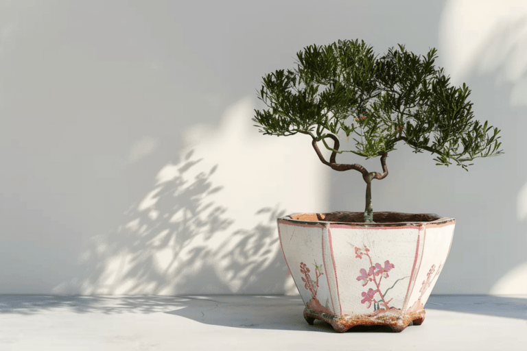 Jardinière hexagonale en porcelaine de Chine du 19ème