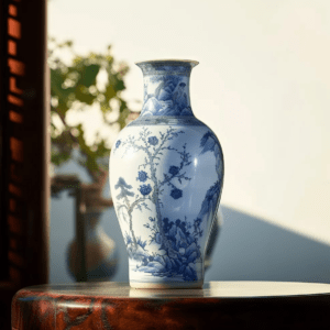 Dynastie Qing : Vase en porcelaine de l'époque Kangxi