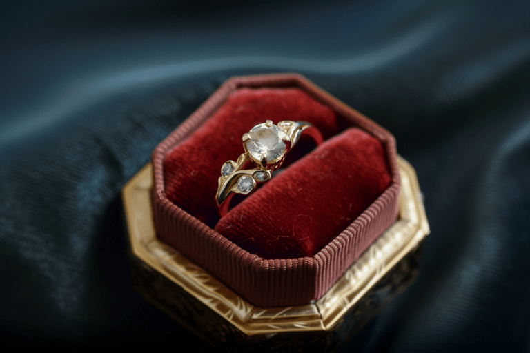 Bague en or avec ses diamants