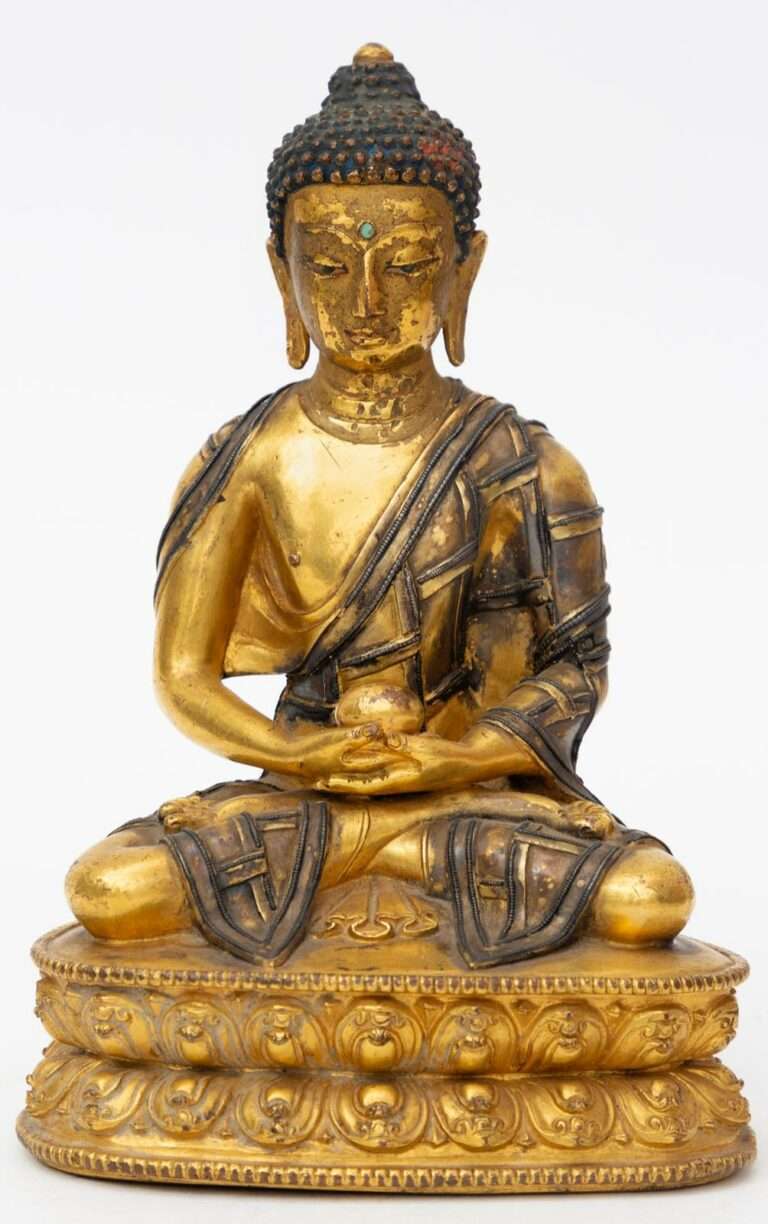 Statue de Bouddha en bronze du XVIe Siècle