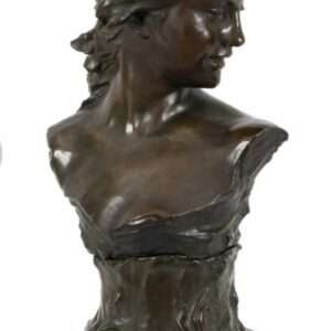 Buste bronze signé Jef Lambeaux
