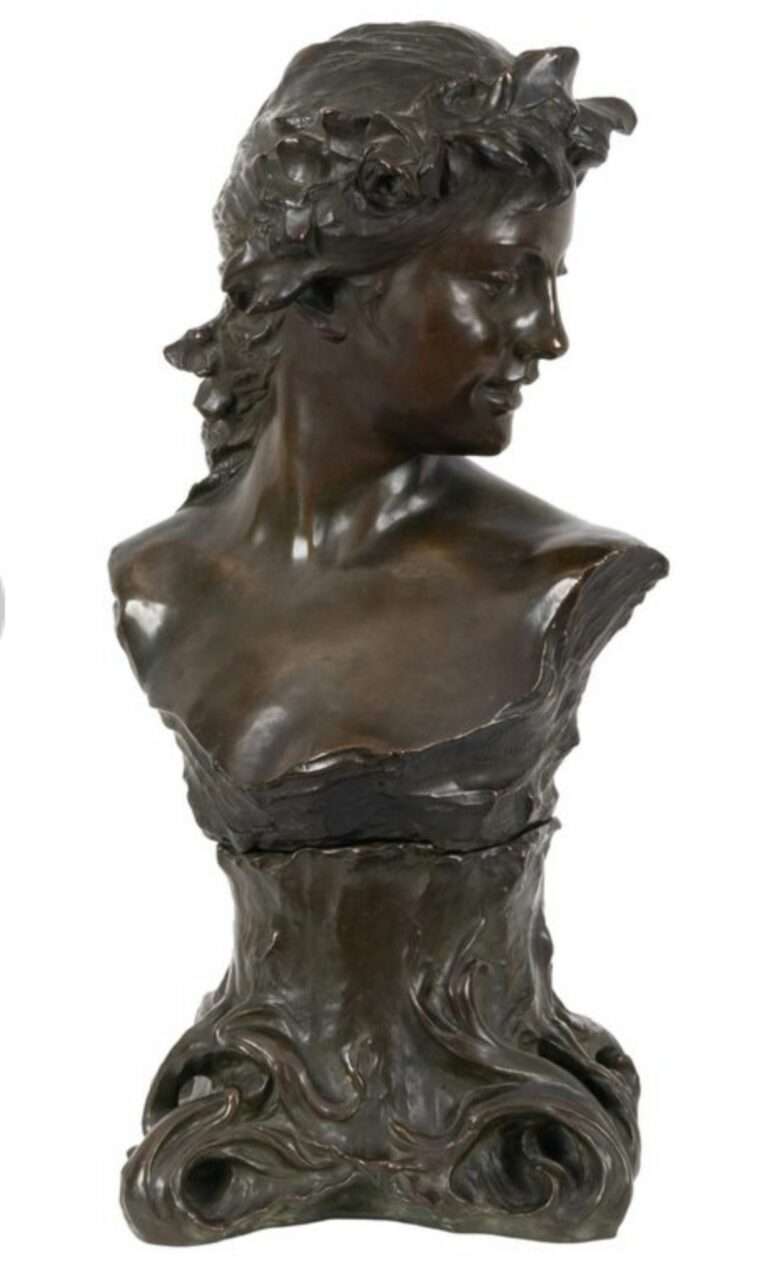 Buste bronze signé Jef Lambeaux