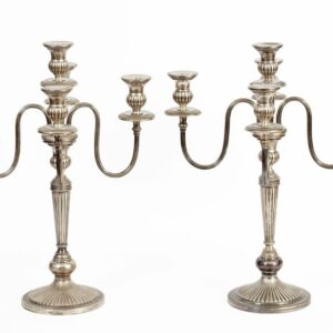 Paire de candélabres en argent 19 ème