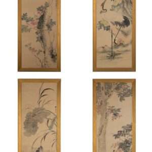 Série de 4 peintures chine 20eme