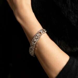 Bracelet Ruban en platine, or et diamants