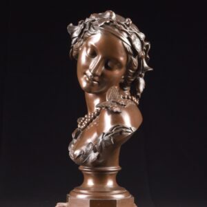 Jan Jozef Jacquet (1822-1898) - Buste de jeune femme, 1857