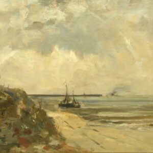 Paysage maritime flamand signé Louis Artan de Saint-Martin