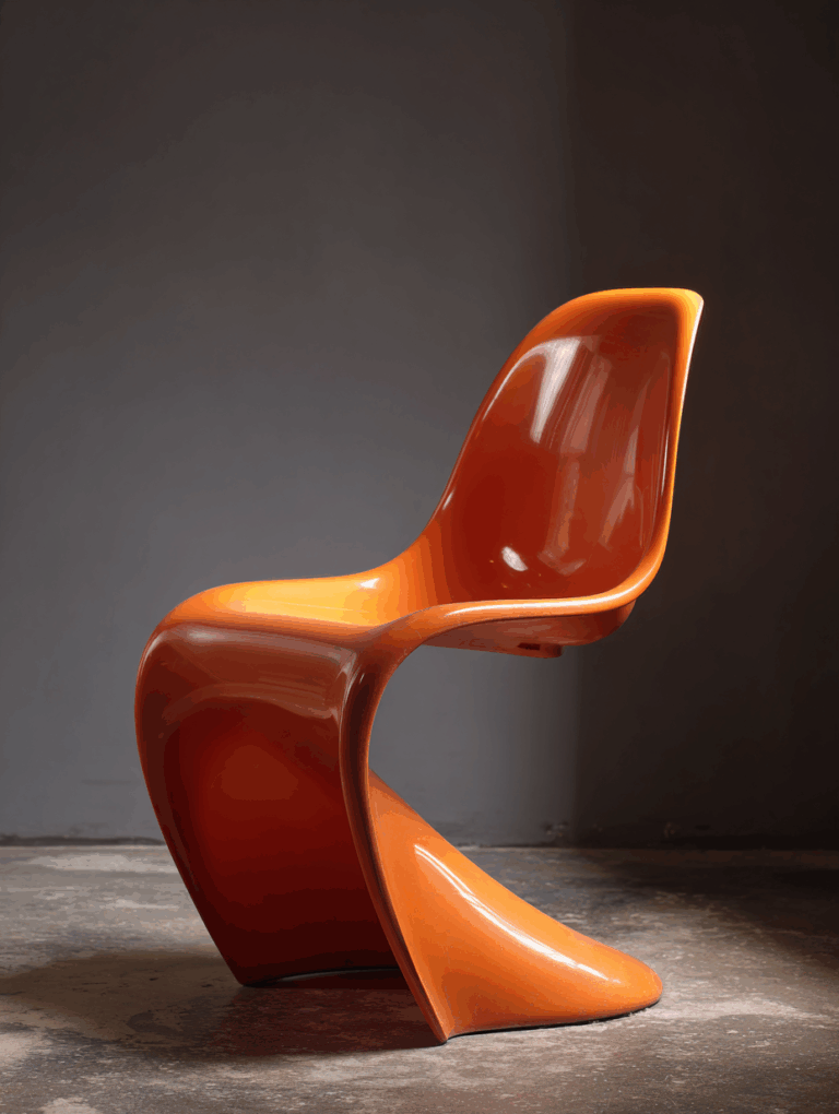 Chaise Panton en plastique moulé (1967)