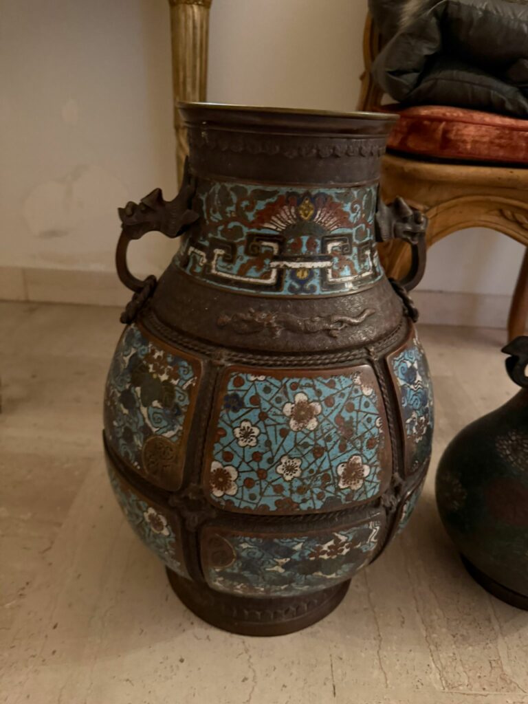 Vase cloisonné sino-japonais