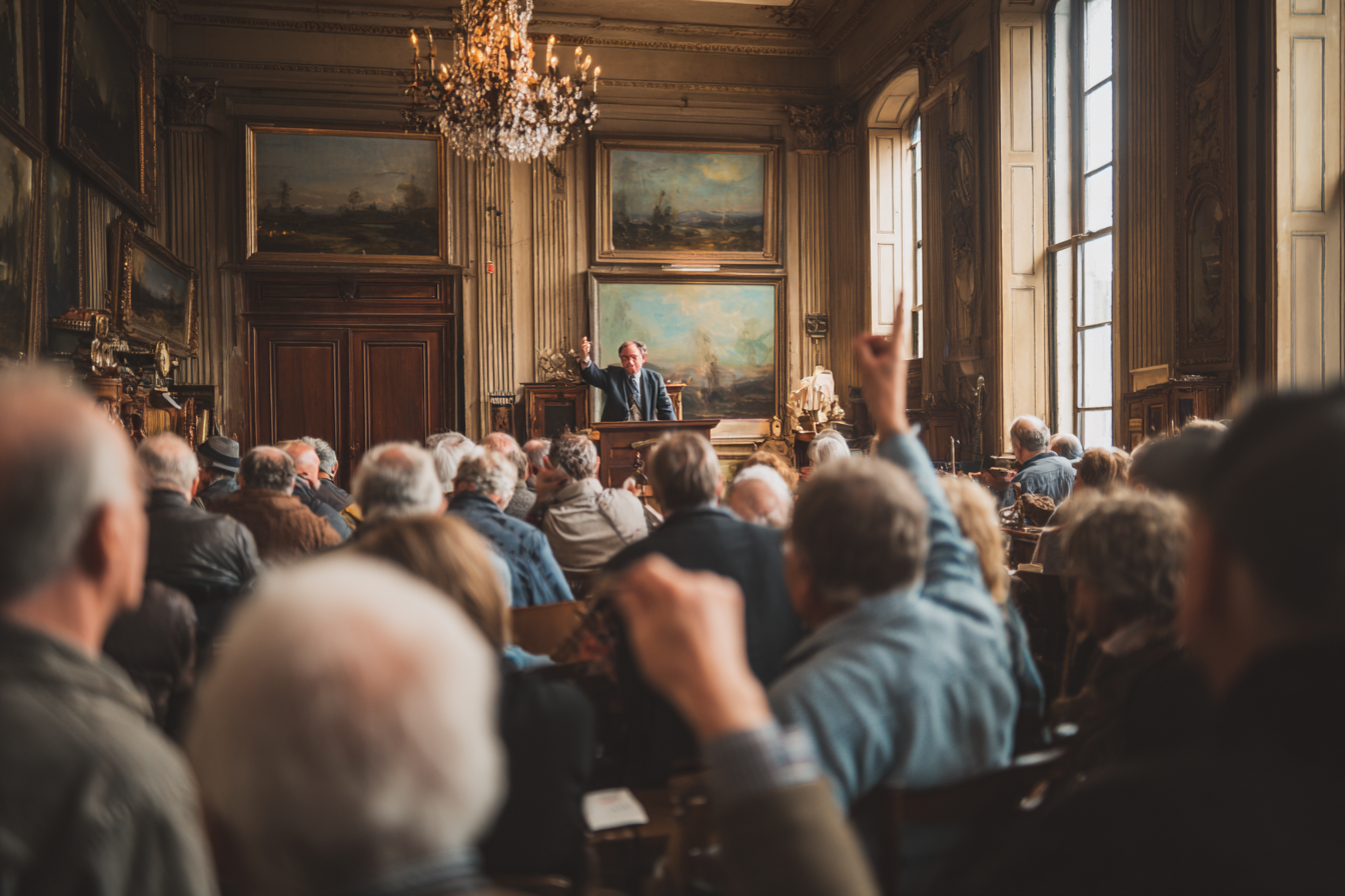 Chez Baert Antiquités, à travers notre maison de vente Galerie Moderne à Bruxelles, nous organisons régulièrement des ventes aux enchères spécialisées en mobilier et objets d'art anciens.