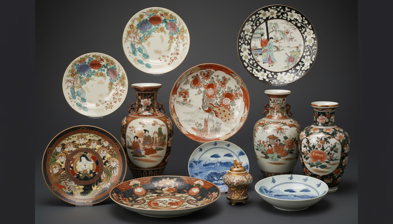 Porcelaine asiatique ancienne : différencier Satsuma, Imari et Kutani pour une estimation juste