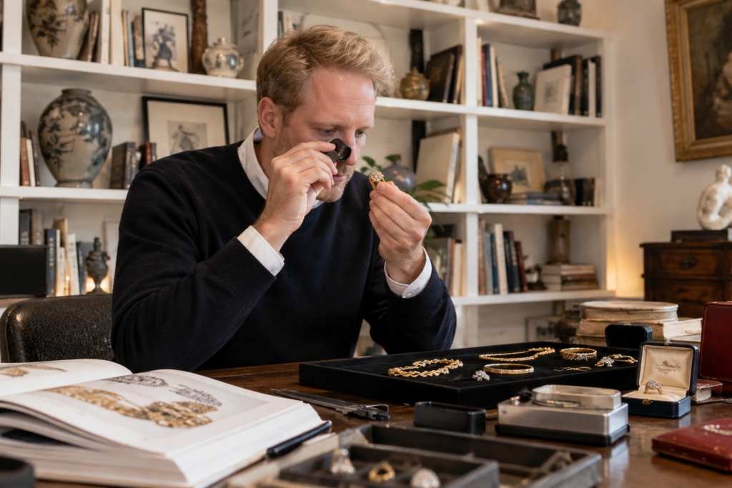 Régie Baert expertise un bijou ancien en or
